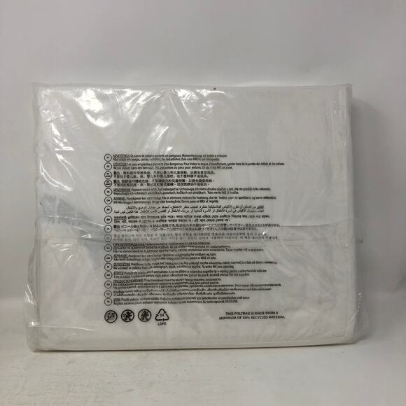 Ralph Lauren Organic Cotton Percale Palmer King Flat Sheet White Loft Gray New - Picture 3 of 9